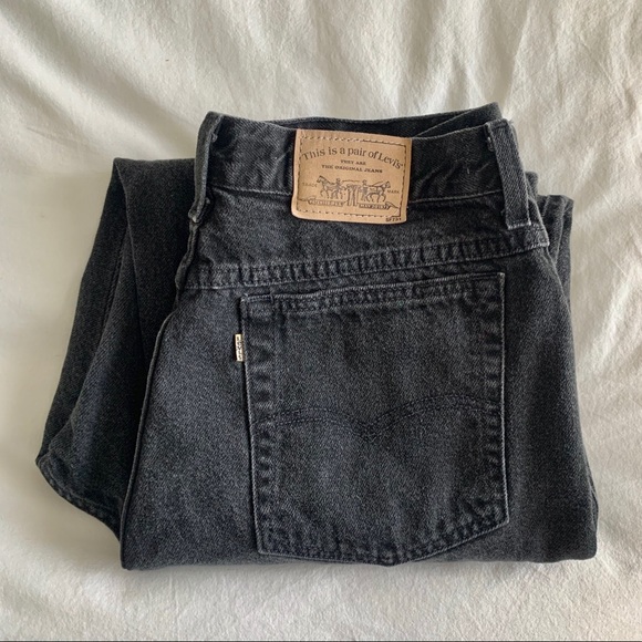 Levi's Denim - VTG Levi’s 900 Series Silver Tag Wedgie Black Jean